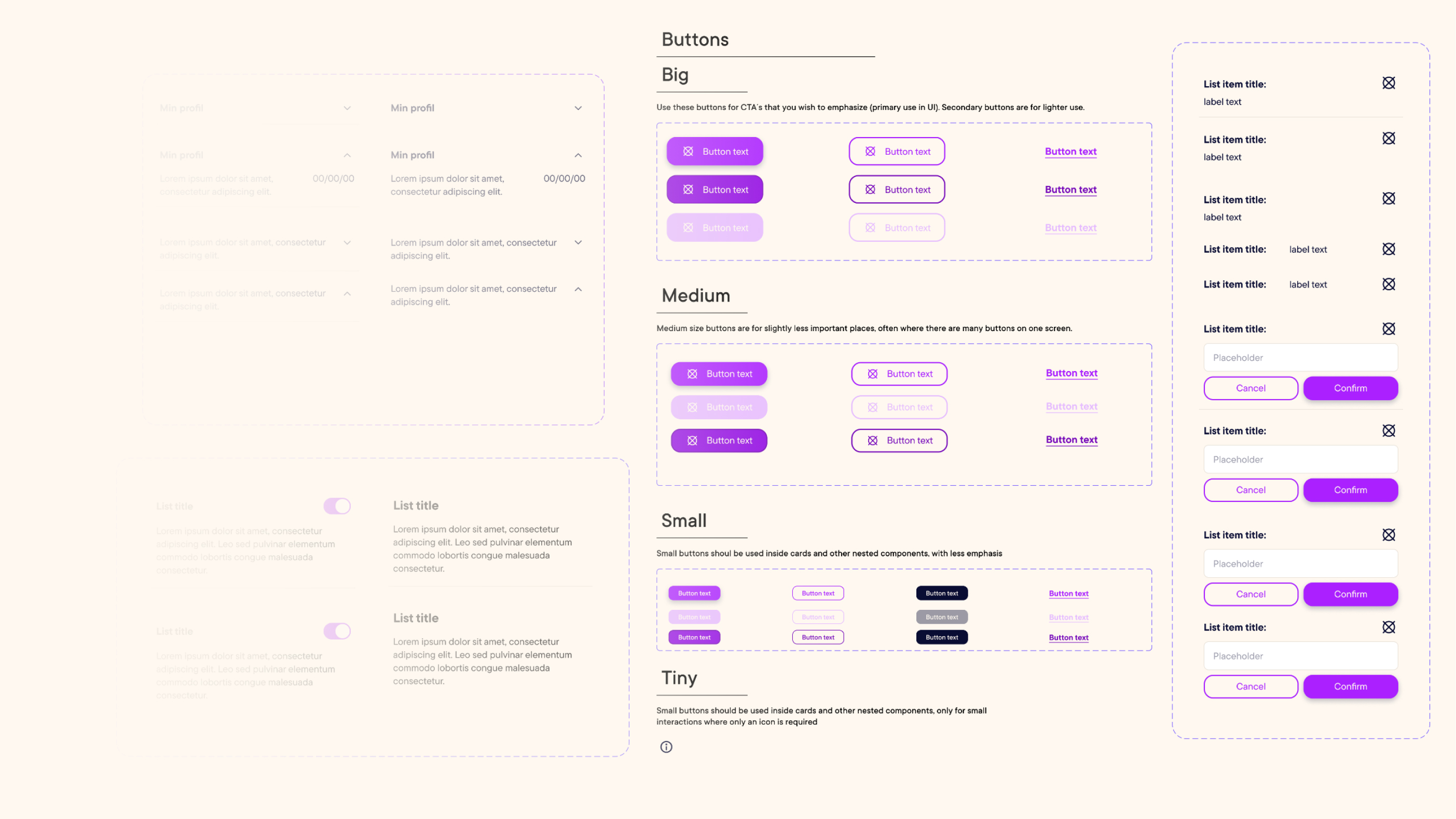 Bilista component library in Figma
